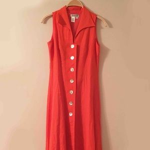 Coldwater Creek Sleeveless
Linen Maxi V-Neck Dress